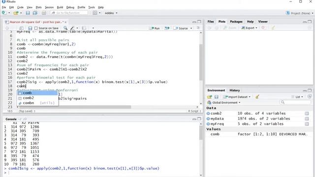 R - Pearson chi-square GoF - post hoc binomial tests pairwise смотреть онлайн
