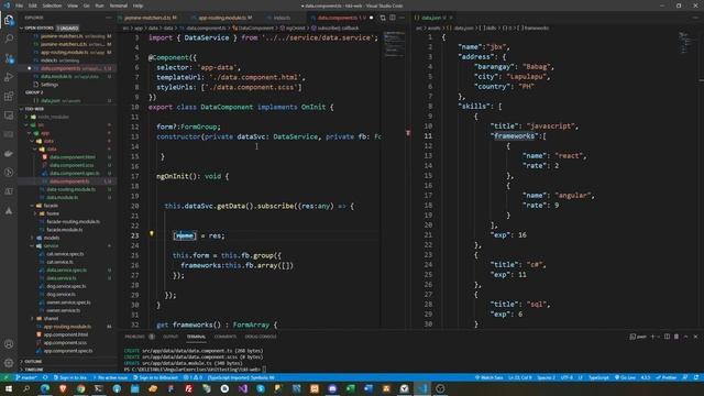 E4: Deconstructing Objects Javascript and Angular (ReactiveFroms FormArray) смотреть онлайн