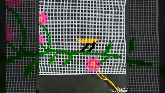 how making woolen bird in plastic Canvas|| Creations with Plastic Mat Canvas 3 | BSD | смотреть онлайн