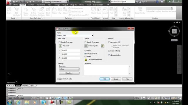 AutoCAD II 24-4 Naming and Describing the Block смотреть онлайн