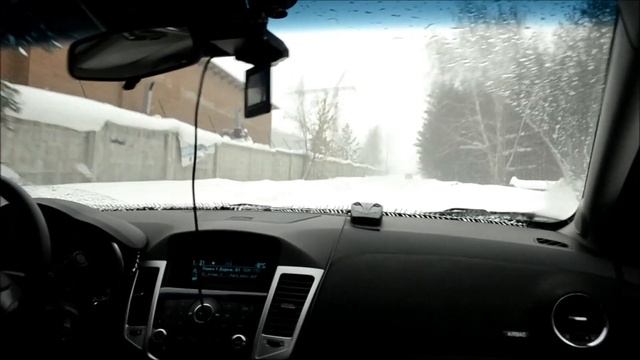 Chevrolet Cruze Azia Avto 1.8 AT LS по снегу (видео из салона) смотреть онлайн