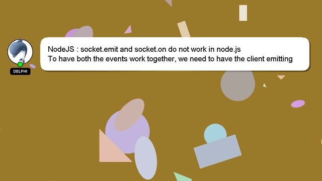 NodeJS : socket.emit and socket.on do not work in node.js смотреть онлайн