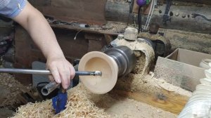 Поперечное точение. Берёза, шпальт.