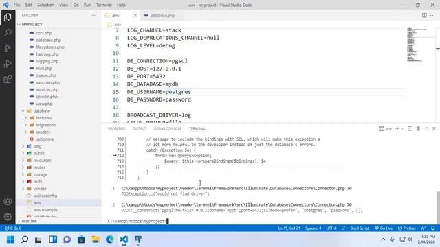 How to connect to PostgreSQL database to Laravel project смотреть онлайн
