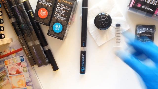 Как заменить перья и заправить маркеры | Чернила для маркеров CHAMELEON смотреть онлайн