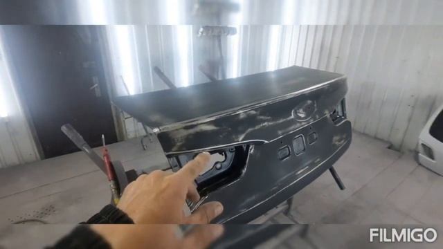 ремонт киа рио. Замена задней панели,покраска. Подробно о том как красятся внутренние части кузова. смотреть онлайн