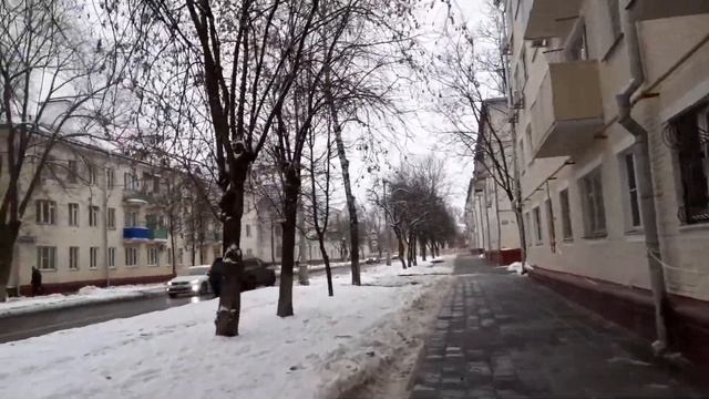 Москва 3514 Щербинка, Театральная улица зима день смотреть онлайн
