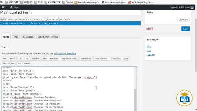 Wordpress Theme Development part-38. How to Use Contact Form 7 Plugin Step-By-Step Tutorial part-1 смотреть онлайн