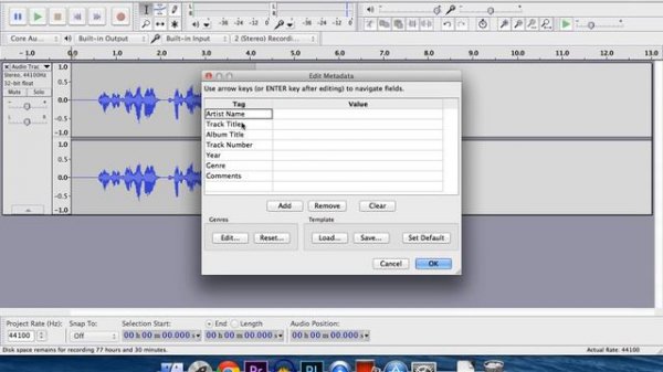 Audacity install for Mac OS