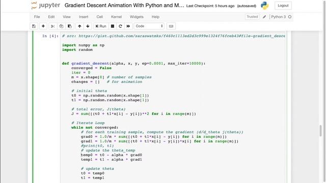 Gradient Descent Animation With Python (and Math Demystification) смотреть онлайн