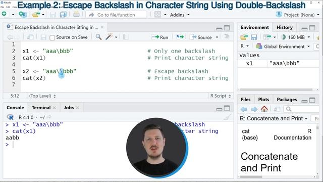 Escape Backslash in Character String in R (2 Examples) | Create Data Object with Double-Backslash смотреть онлайн