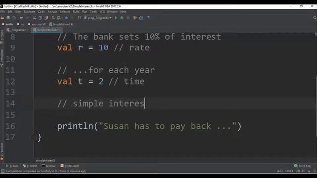 simple interest in kotlin смотреть онлайн