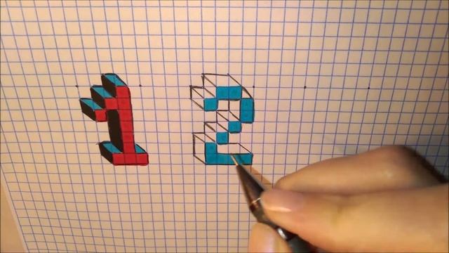 ЛЕГКИЙ 3D РИСУНОК В СТИЛЕ ПИКСЕЛЬ АРТ #58 - #pixelart смотреть онлайн