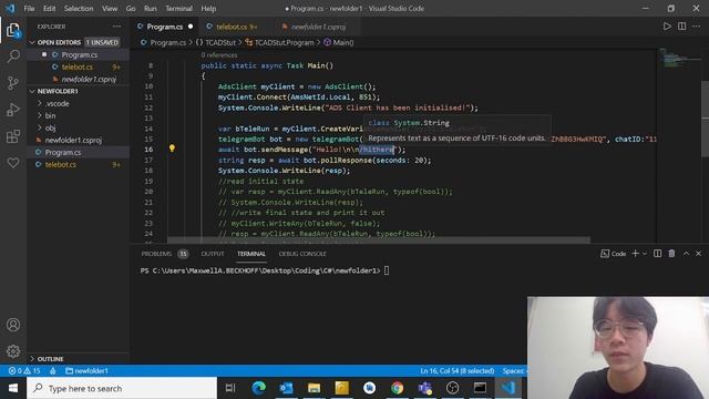 C# ADS Telegram Bot Implementation смотреть онлайн