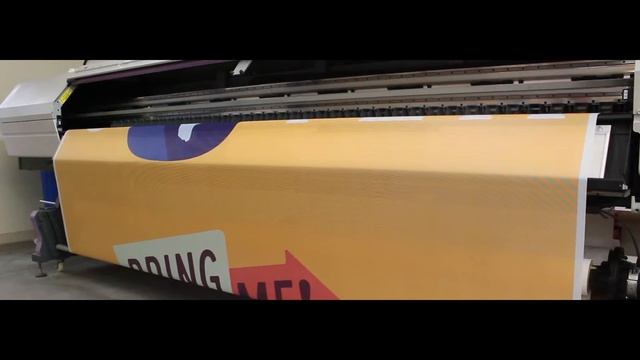 Vinyl Banner printing process With Mimaki inkjet Printer смотреть онлайн