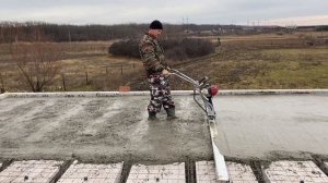 Виброрейка по бетону, как работает на перекрытии Марко Атлант