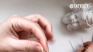 Вышивание глаз кукле амигуруми