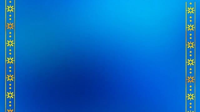 Український футаж Блакитний фон Жовтий орнамент 3 смотреть онлайн