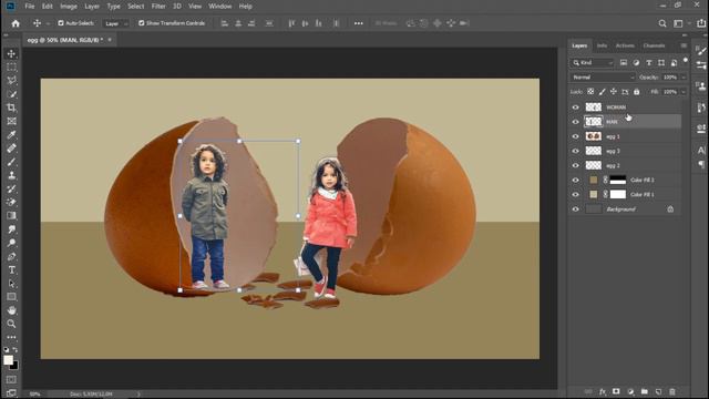 Cara Manipulasi Foto Manusia Dan Telur | Photoshop | Lolong KILA' смотреть онлайн