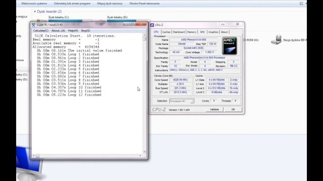 AMD Phenom II x4 955 @ 4 GHz | Super PI Calculation 512k Digits смотреть онлайн