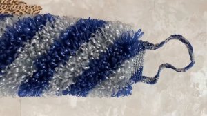 Цилиндрическая мочалка крючком с узором спираль от Жанны Мочалкиной. Мочалка ручной работы.