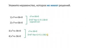 Когда квадратное неравенство не имеет решения. Задание №13 ОГЭ
