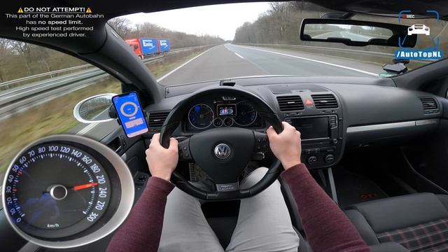 VW Golf GTI MK5 Edition 240 On AUTOBAHN [NO SPEED LIMIT] By AutoTopNL