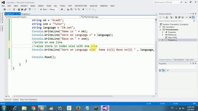 how to get index wise values using C# console | C# tutorial | avadh tutor смотреть онлайн