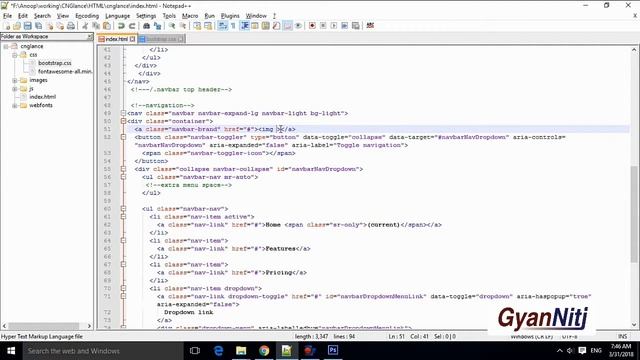 Web UI Development Tutorial Part - 5 | How To Create Bootstrap Navbar смотреть онлайн