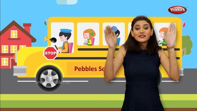 Wheels on the Bus With Actions | Wheels on the Bus Go Round and Round With Actions | English Rhymes смотреть онлайн