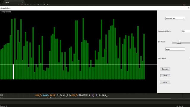 Sorting Visualizer using Python tkinter смотреть онлайн