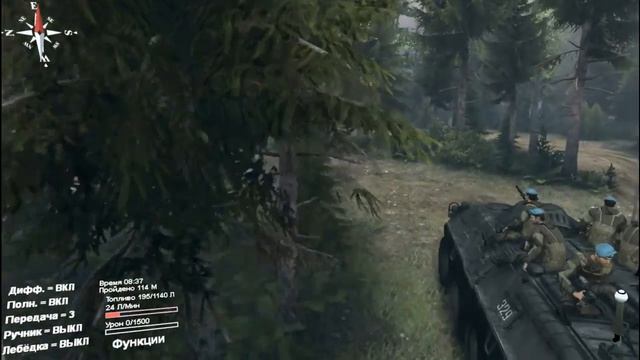 SpinTires обзор мода (БТР-80 v 4.02.2015) Без лагов не бывает ! смотреть онлайн