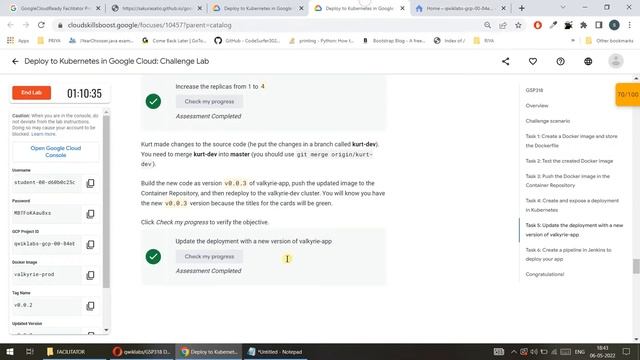 UPDATED 2022 || Deploy to Kubernetes in Google Cloud - Challenge Lab [GSP318] смотреть онлайн