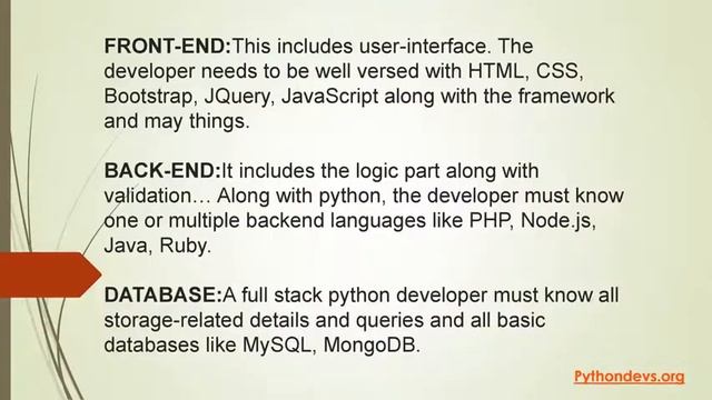 Full Stack Python Developer - Pythondevs.org смотреть онлайн