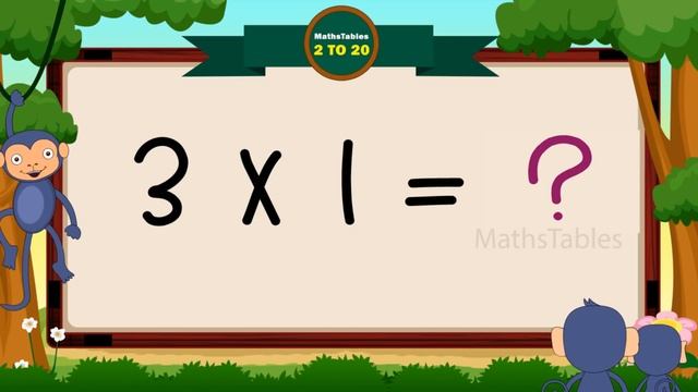 3-x1=3 Multiplication, Table of Three 3 Tables Song Multiplication Time of tables - MathsTables смотреть онлайн