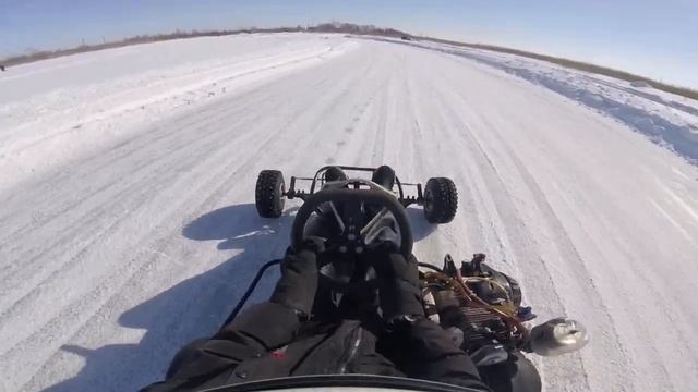 Предфинал - "Супер-Хонда" Завершающий этап по зимнему картингу на озере РЭБ г. Омск 2018г. смотреть онлайн