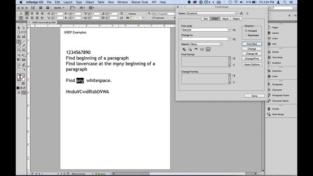 GREP in InDesign: Finding by Location смотреть онлайн
