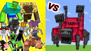 Монстры Незера против монстров-мутантов в Майнкрафте