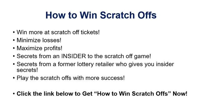 How to Win at Scratch Off Lottery Tickets - Scratch Off SECRETS by an Ex-Lotto Retailer! смотреть онлайн