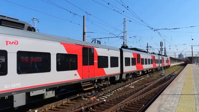 Электропоезд ЭС1-037 Ласточка станция Нижний Новгород Московский 28.07.2020 смотреть онлайн