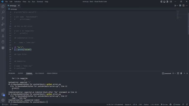 Python asoslari | #11 Eng ko'p qilinadigan xatolar смотреть онлайн