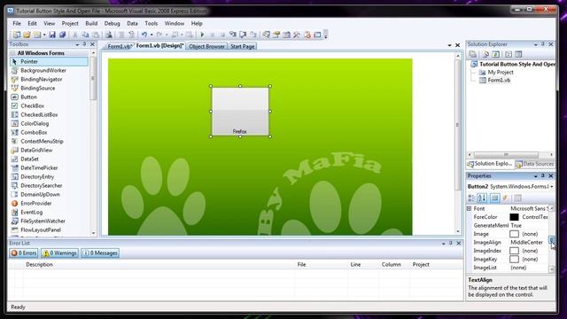 VB.NET (Tutorial) Button Style And Open File смотреть онлайн