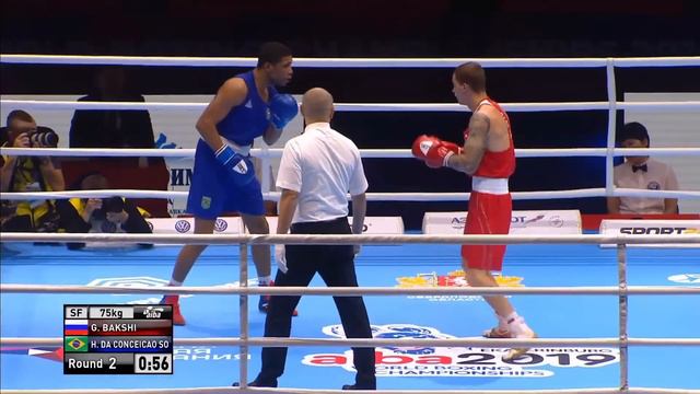 Semifinals (75kg) BAKSHI GLEB (RUS) vs DA CONCEICAO SOUSA Hebert (BRA) World Ekaterinburg 2019 смотреть онлайн