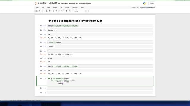 Mastering Python Interviews: Finding the Second Largest Element in a List - Step-by-Step Tutorial смотреть онлайн