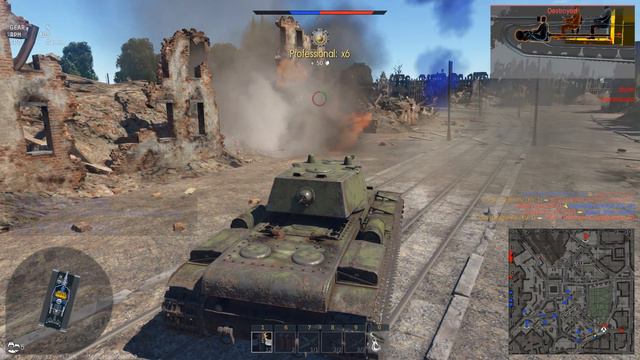War Thunder #063 (PC/DX11) - Clutch victory on Advance to the Rhine with KV-2, KV-1 and T34 смотреть онлайн