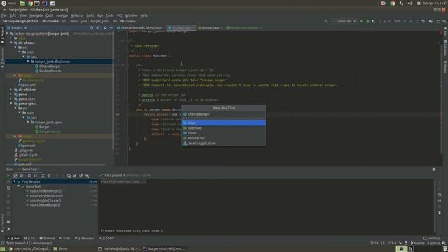 Hands Java tutorial with IntelliJ - Factory design pattern смотреть онлайн