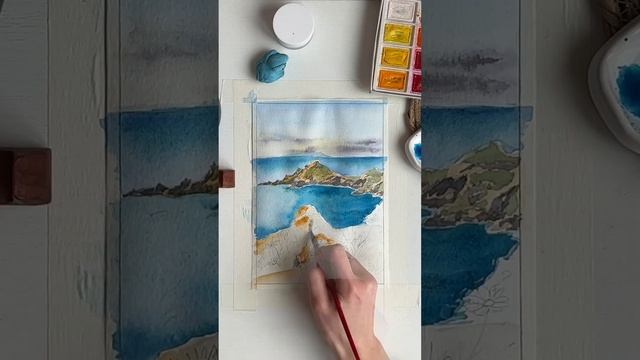 Рисуем море ? #noartnomart #watercolour #painting #art #sea #landscape #акварель #рисование смотреть онлайн
