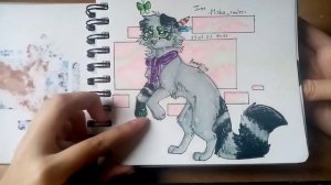 •Обзор на скетчбук №46/коты-воители/мои персонажи/заказы/вырезки•