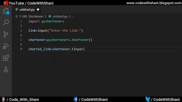 Python से URL Shortener कैसे बनाये | How to Make URL Shortener Using Python | By CodeWithShani смотреть онлайн