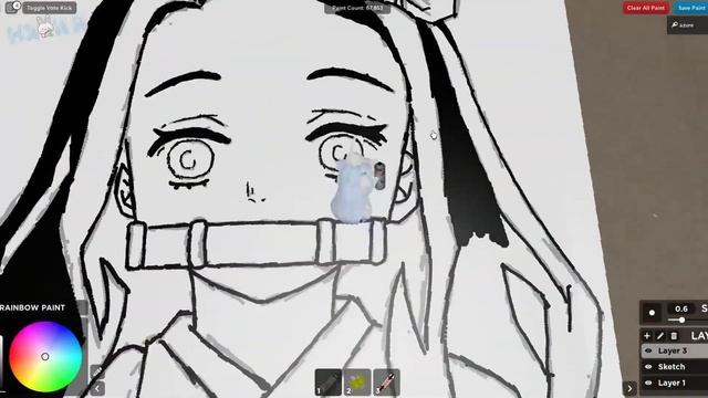Spray Paint - Drawing NEZUKO [SpeedPaint] ROBLOX смотреть онлайн